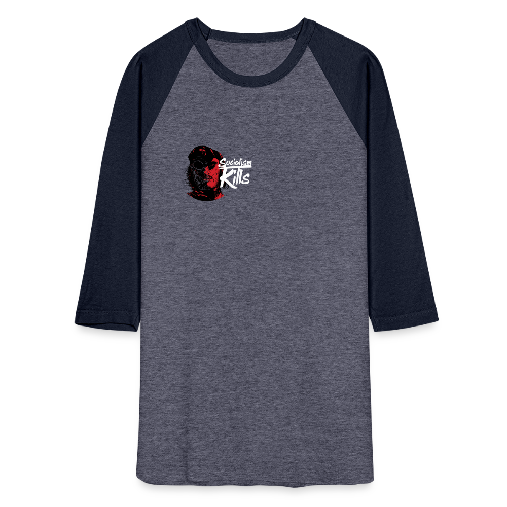 Socialism Kills | Baseball Tee - heather blue/navy