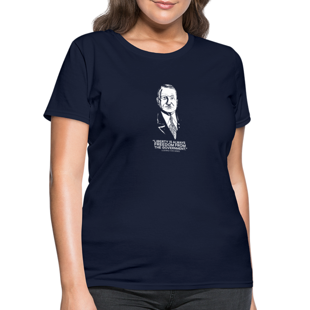 Ludwig von Mises Quote | Women's Tee - navy