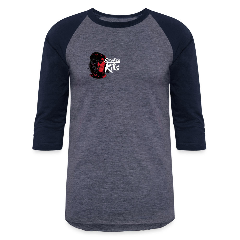 Socialism Kills | Baseball Tee - heather blue/navy