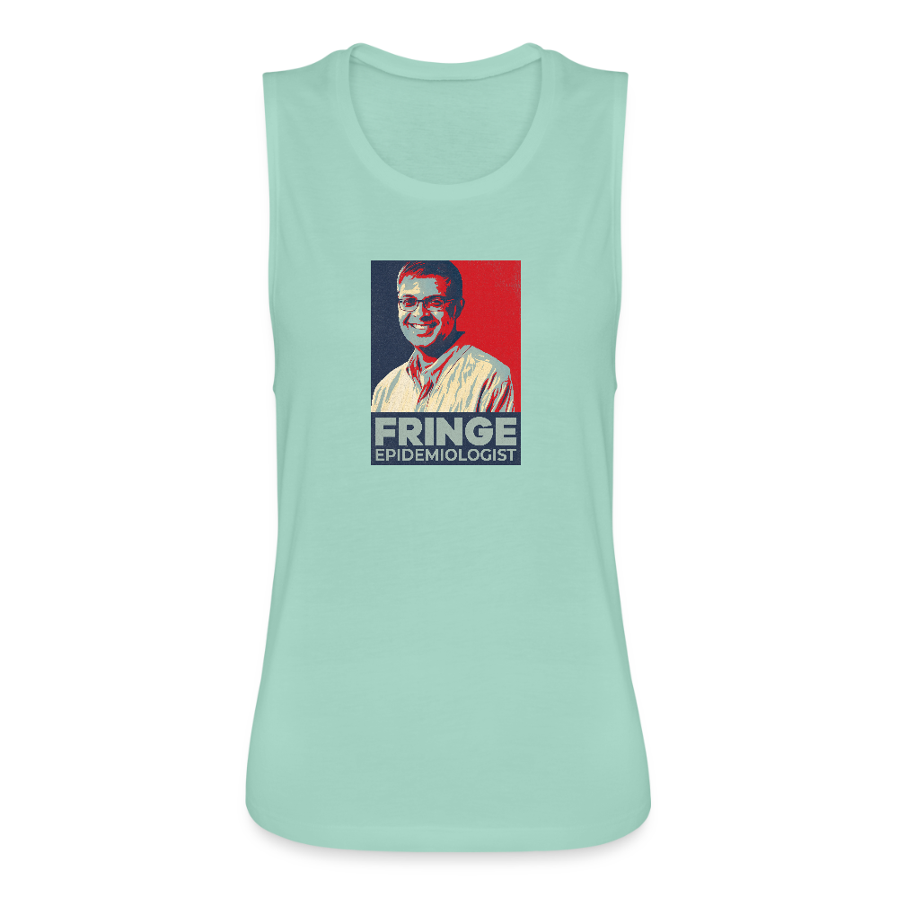Fringe Epidemiologist | Women's Muscle Tank - dusty mint blue