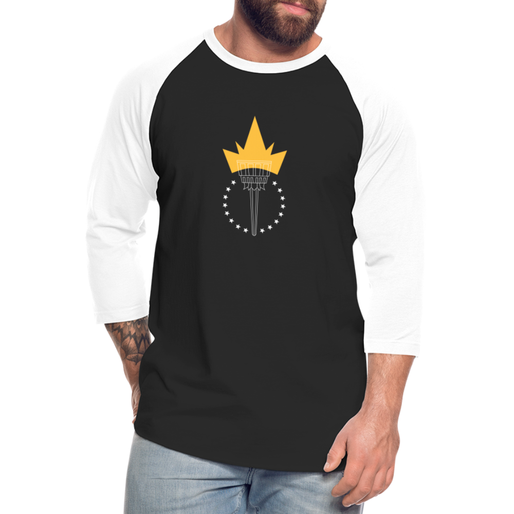 Freedom Torch | Baseball Tee - black/white