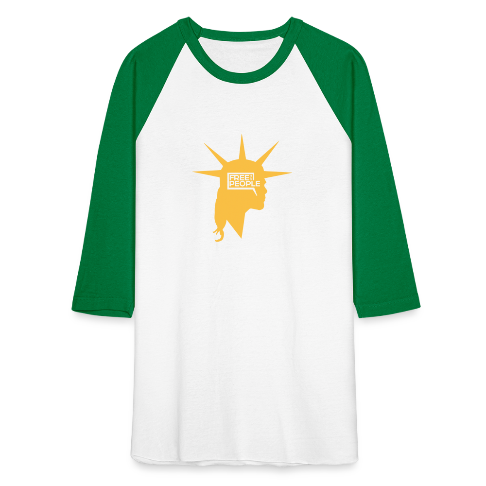 Liberty Head | Baseball Tee - white/kelly green