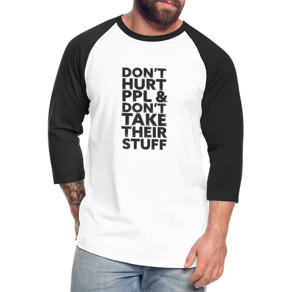 Don't Hurt People | Baseball Tee - white/black