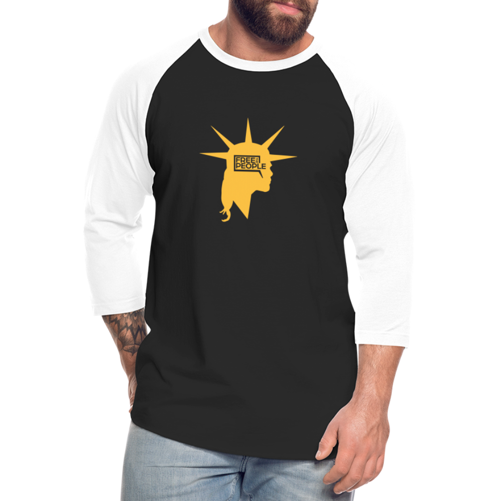 Liberty Head | Baseball Tee - black/white