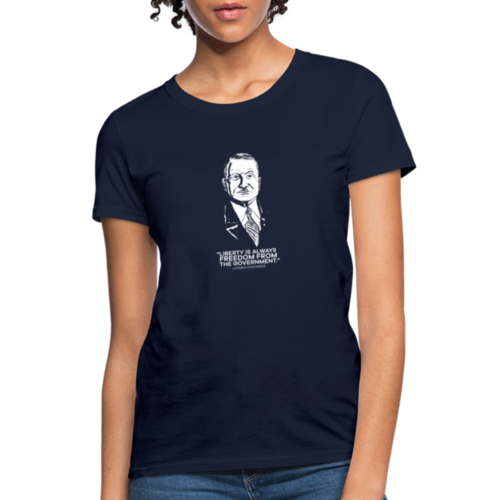 Ludwig von Mises Quote | Women's Tee - navy