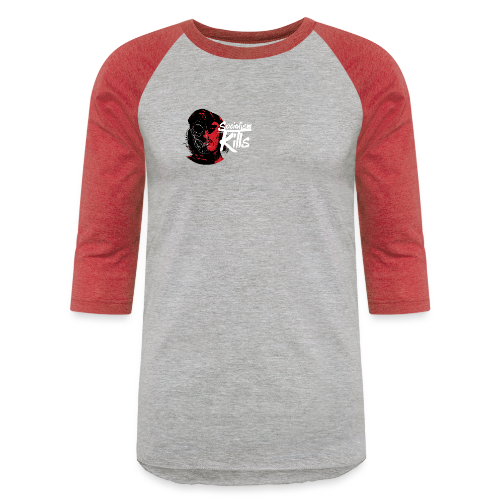 Socialism Kills | Baseball Tee - heather gray/red