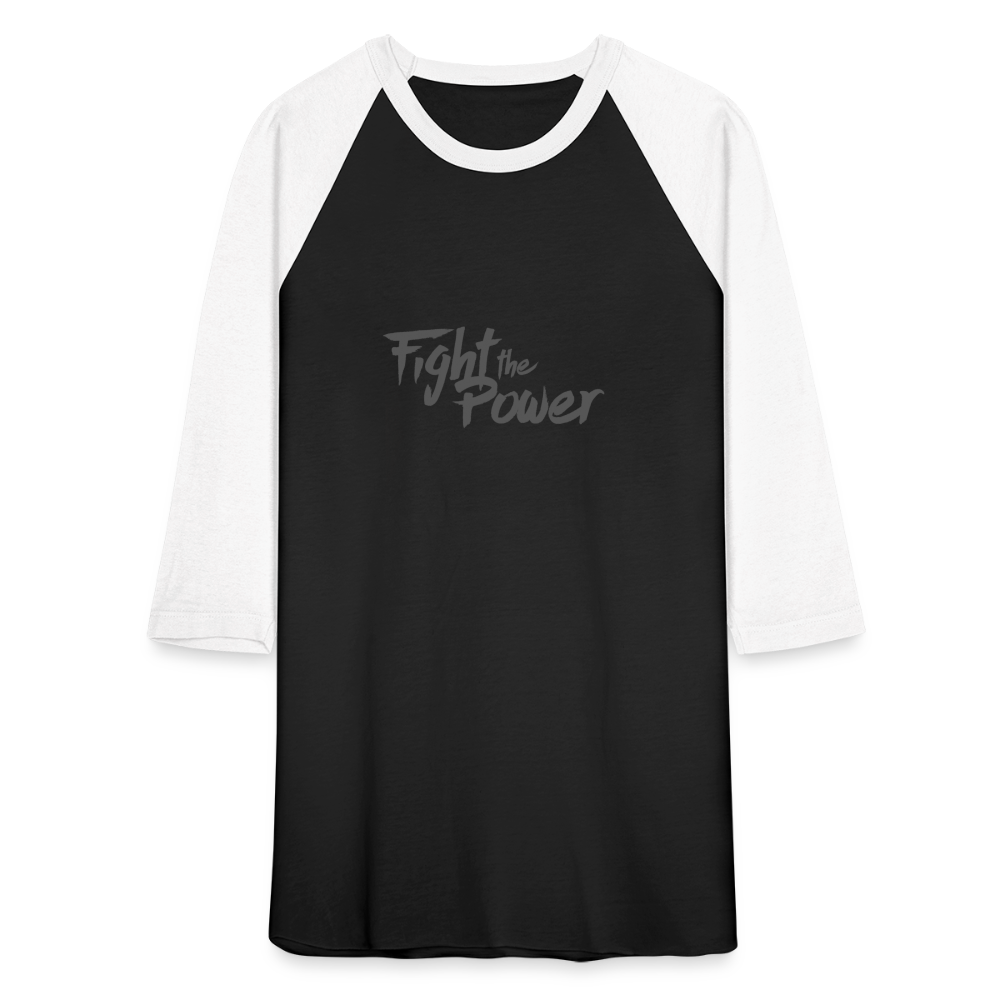 Fight the Power | Baseball Tee - black/white