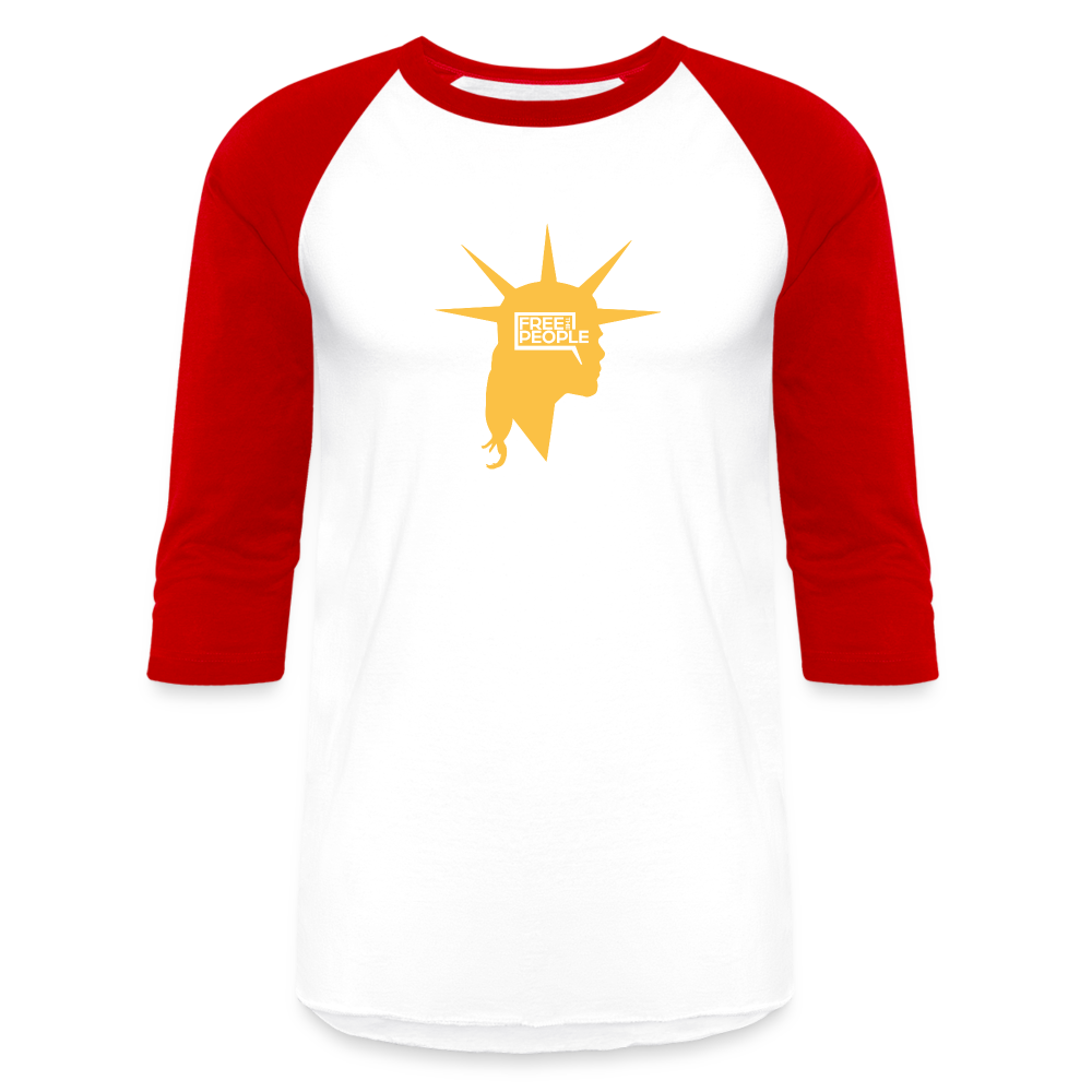 Liberty Head | Baseball Tee - white/red