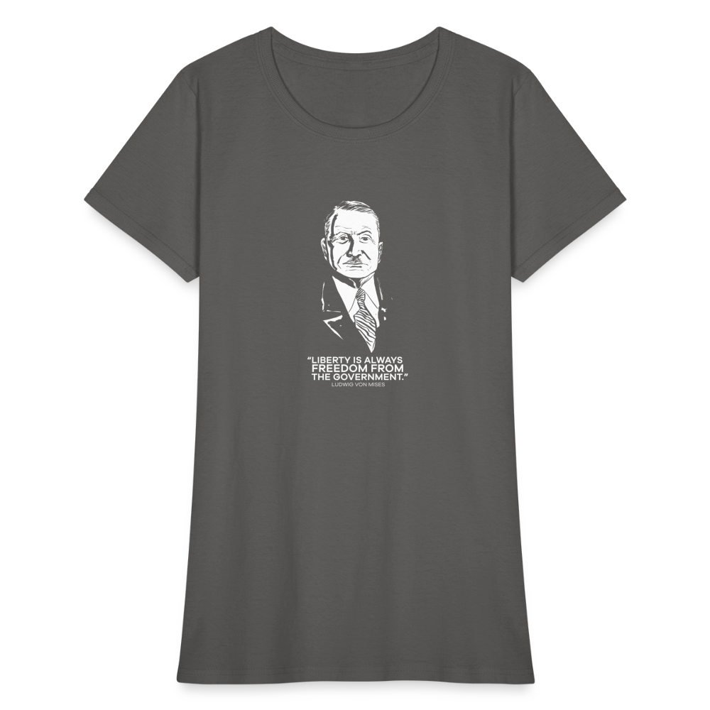 Ludwig von Mises Quote | Women's Tee - charcoal