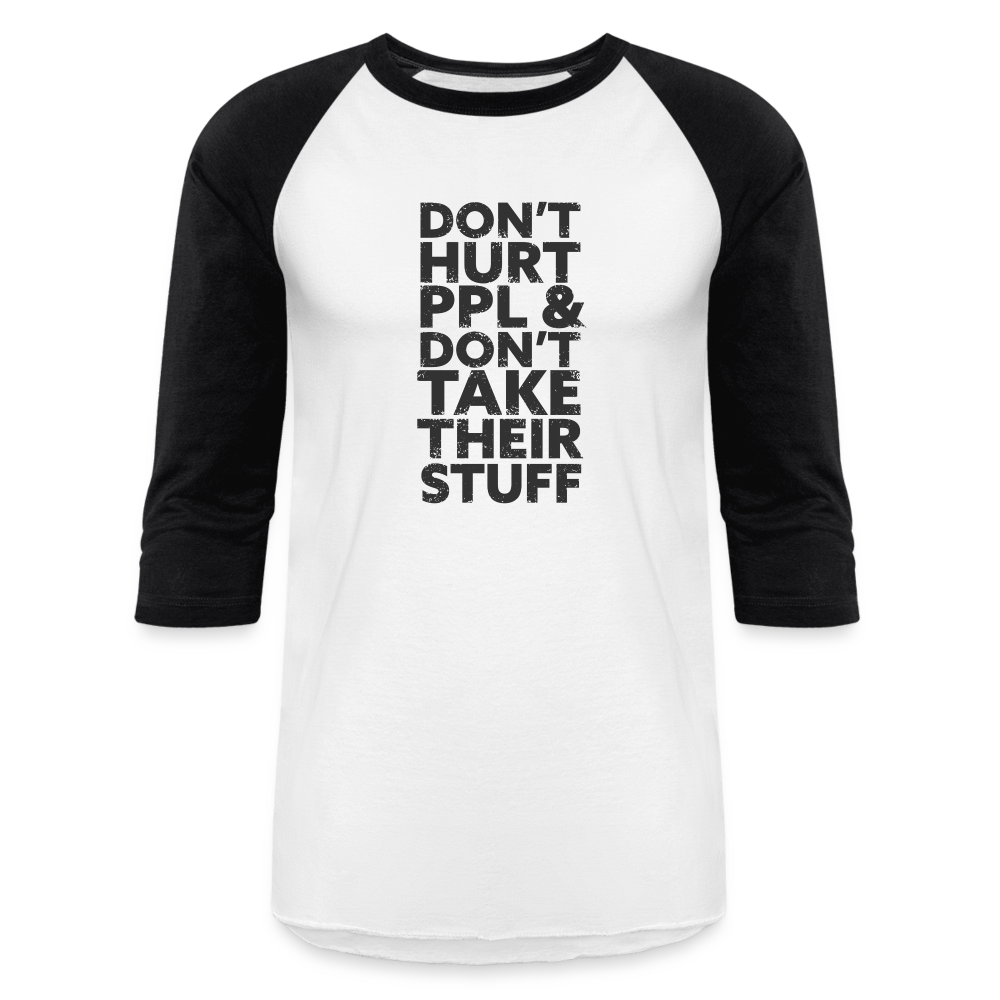 Don't Hurt People | Baseball Tee - white/black
