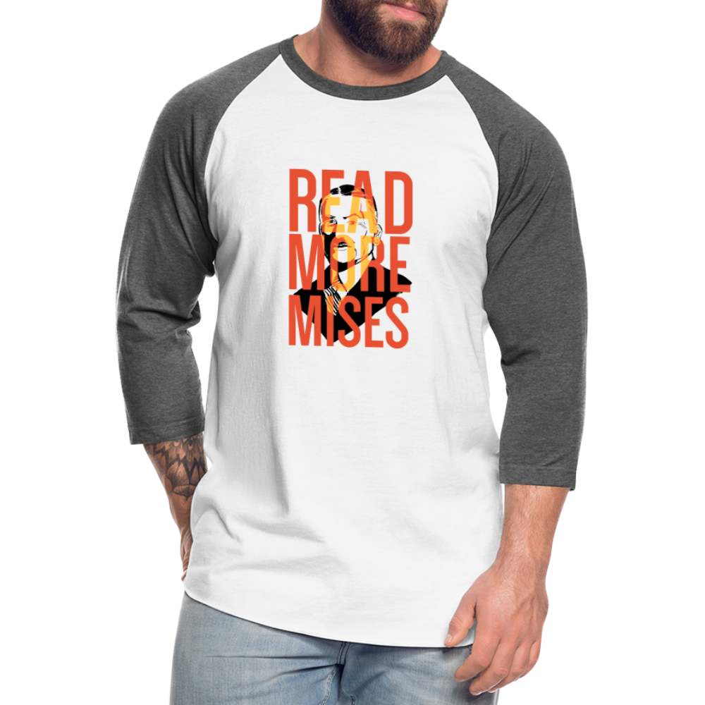 Read More Mises | Baseball Tee - white/charcoal