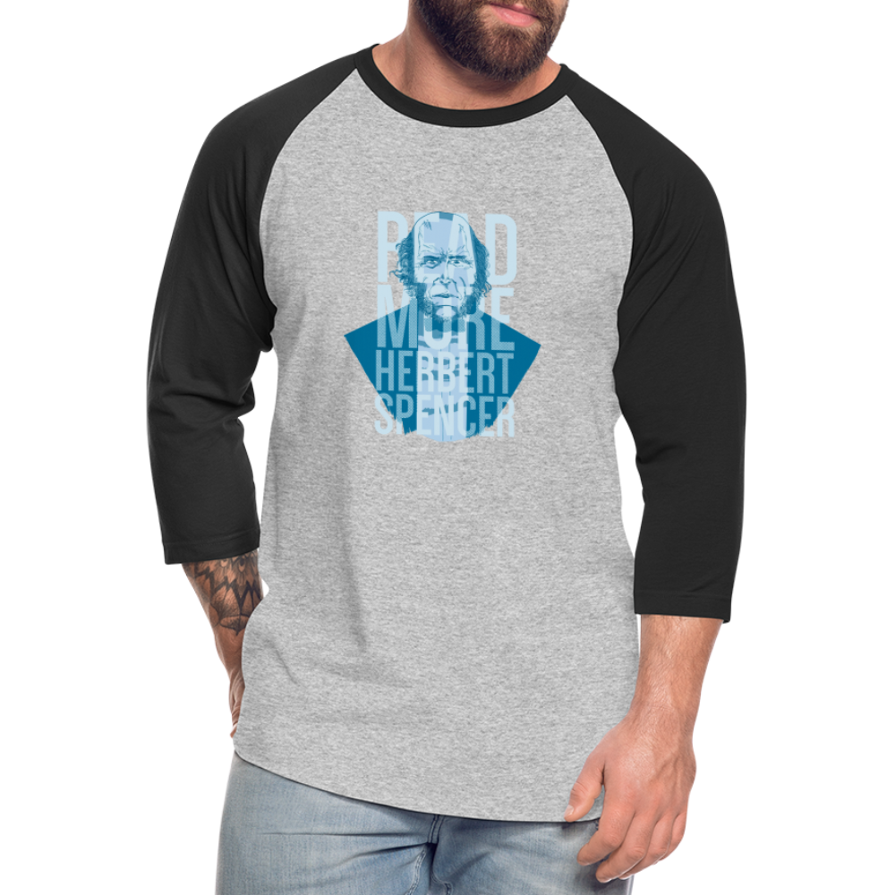 Read More Spencer | Baseball Tee - heather gray/black