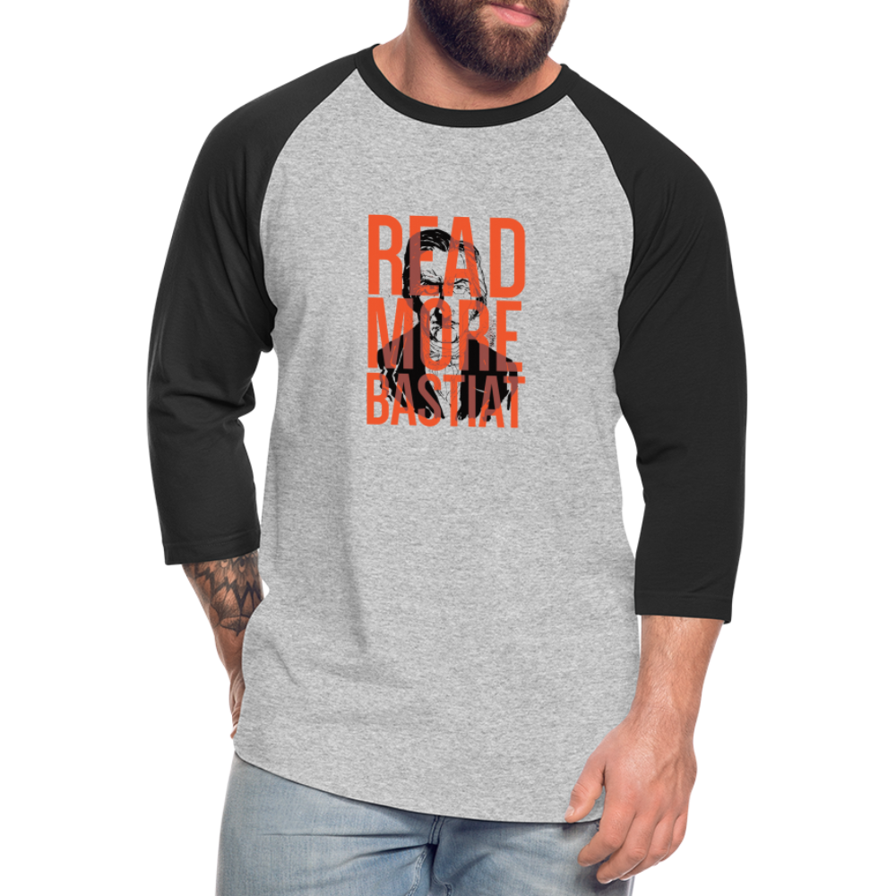 Read More Bastiat | Baseball Tee - heather gray/black