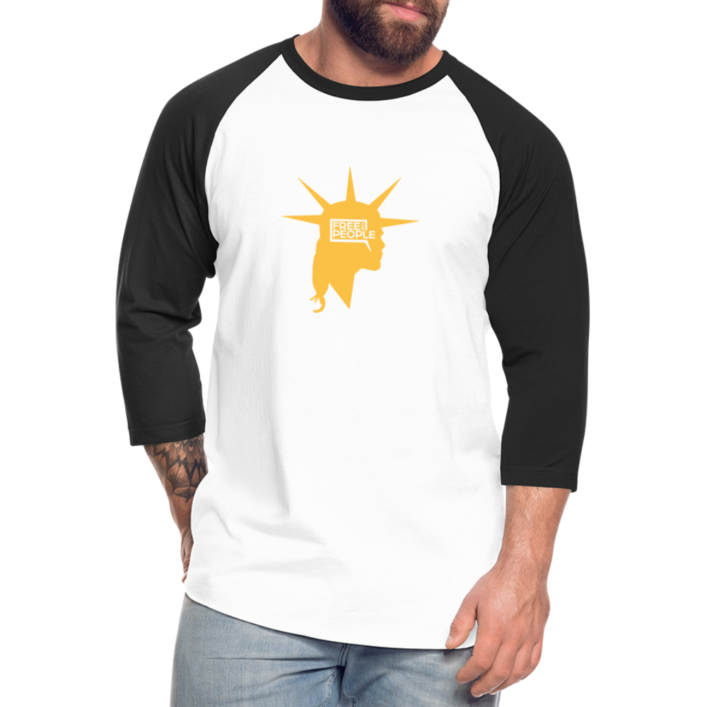 Liberty Head | Baseball Tee - white/black