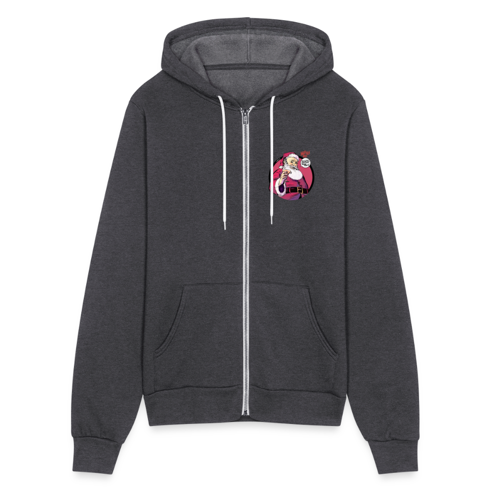 2023 Santa | Zip Hoodie - charcoal grey