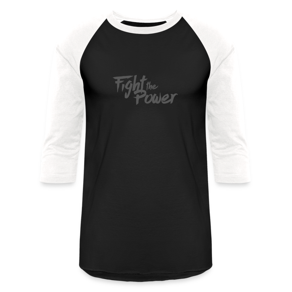 Fight the Power | Baseball Tee - black/white
