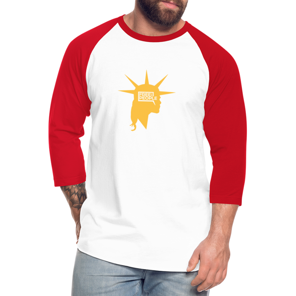 Liberty Head | Baseball Tee - white/red