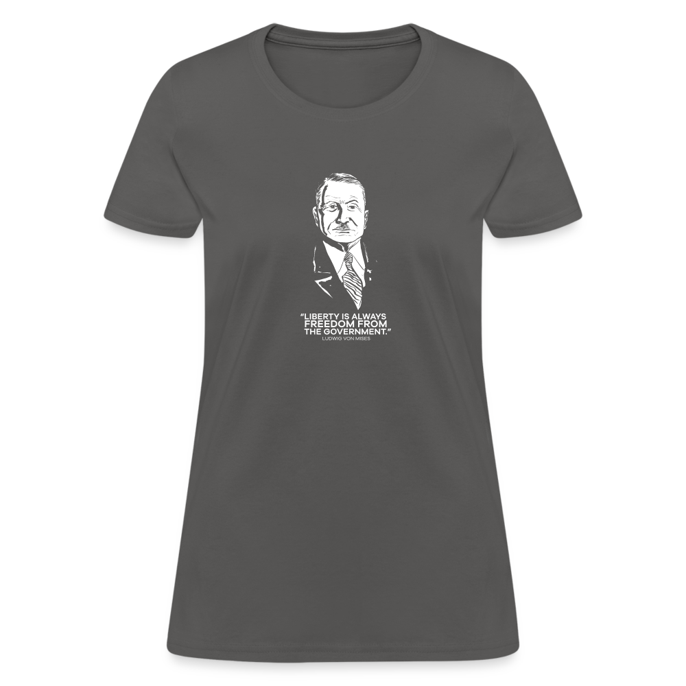 Ludwig von Mises Quote | Women's Tee - charcoal