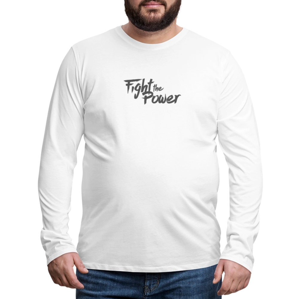 Fight the Power | Men's Long Sleeve Tee - white
