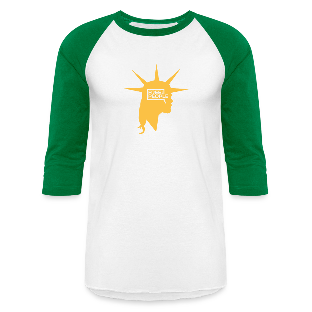 Liberty Head | Baseball Tee - white/kelly green