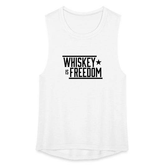 Whiskey is Freedom | Women's Muscle Tank - white