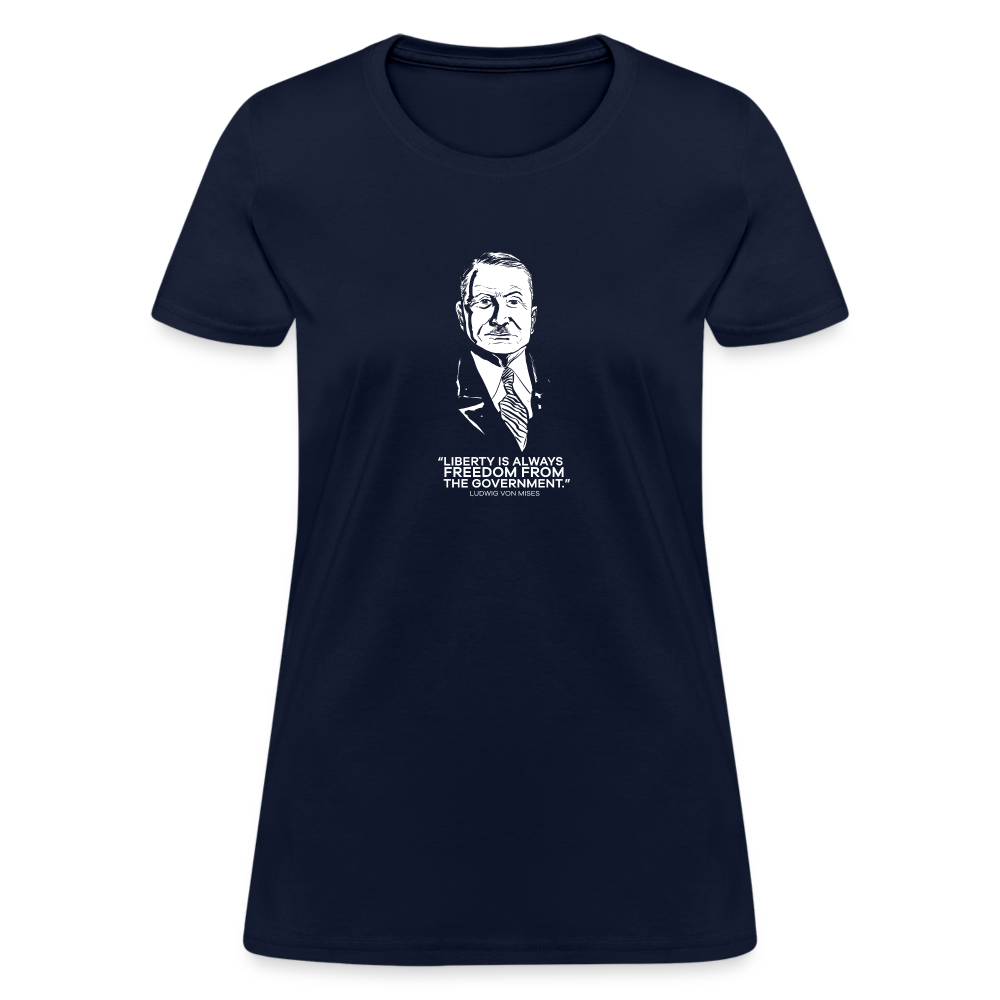 Ludwig von Mises Quote | Women's Tee - navy