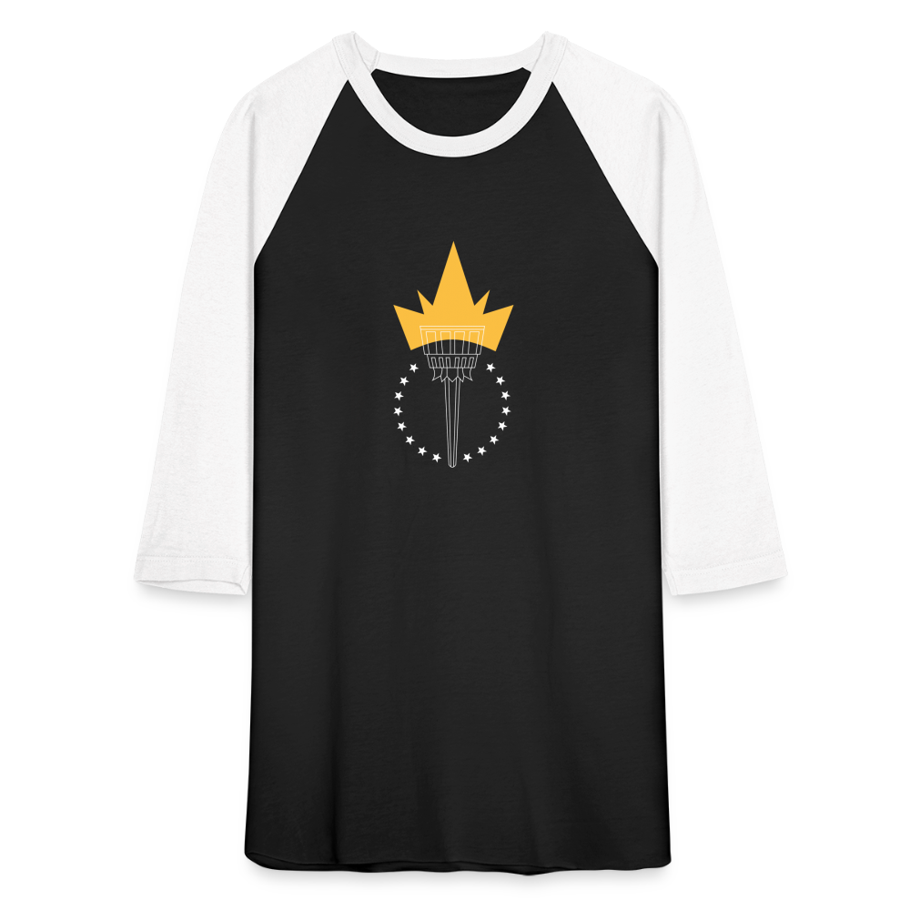 Freedom Torch | Baseball Tee - black/white