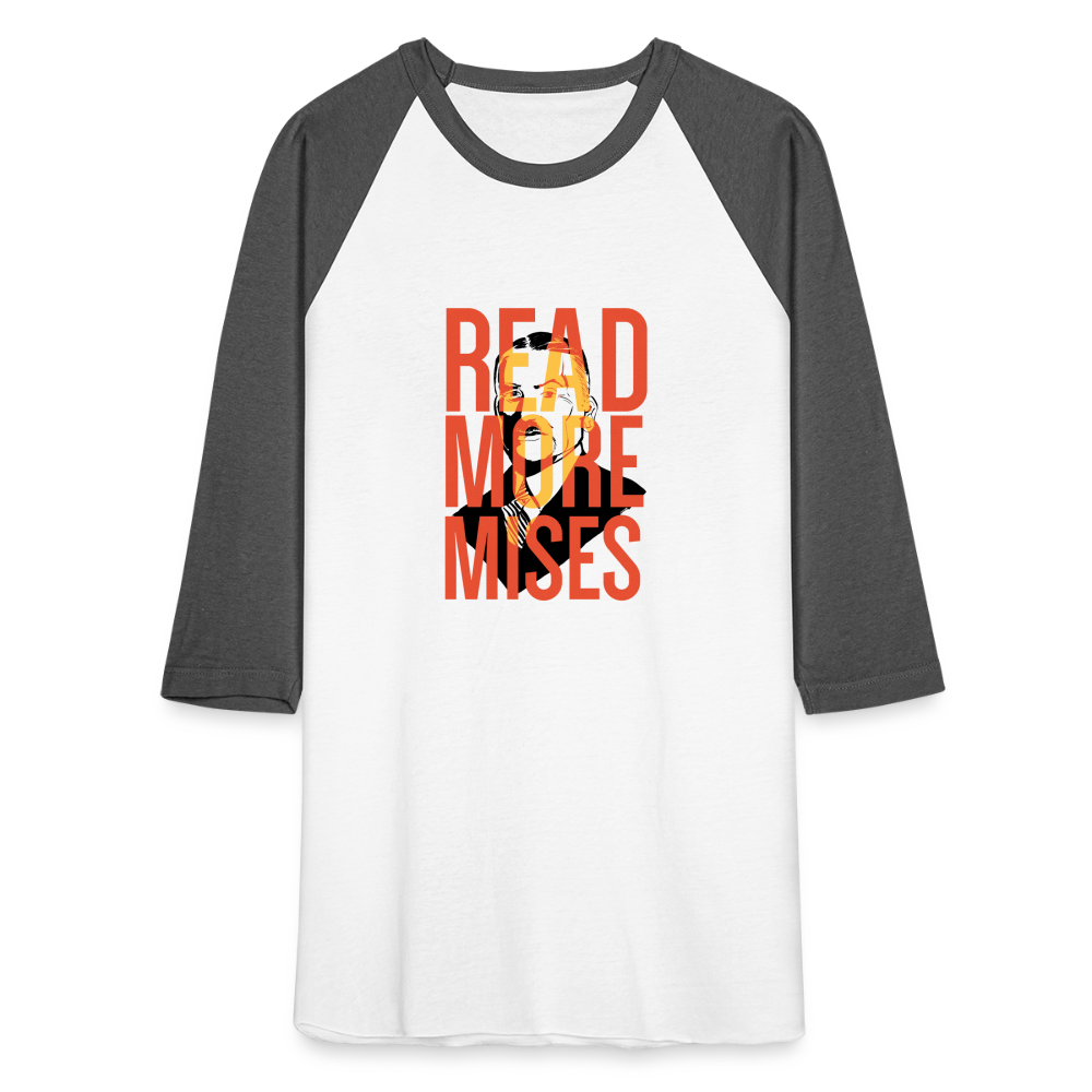 Read More Mises | Baseball Tee - white/charcoal