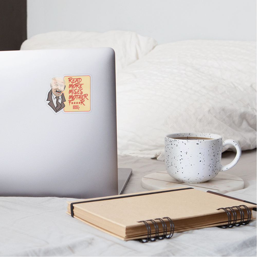 Read More Mises Mother F****r! Sticker - transparent glossy
