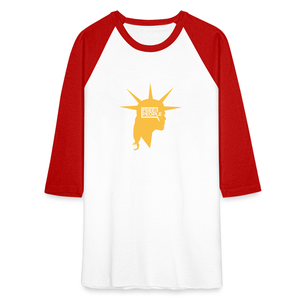 Liberty Head | Baseball Tee - white/red