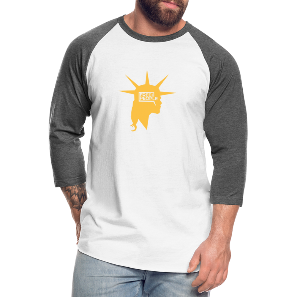 Liberty Head | Baseball Tee - white/charcoal