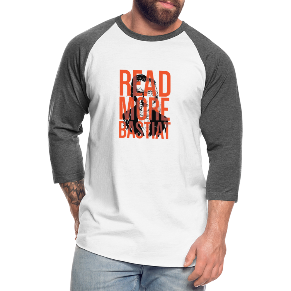 Read More Bastiat | Baseball Tee - white/charcoal