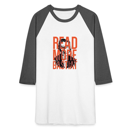 Read More Bastiat | Baseball Tee - white/charcoal