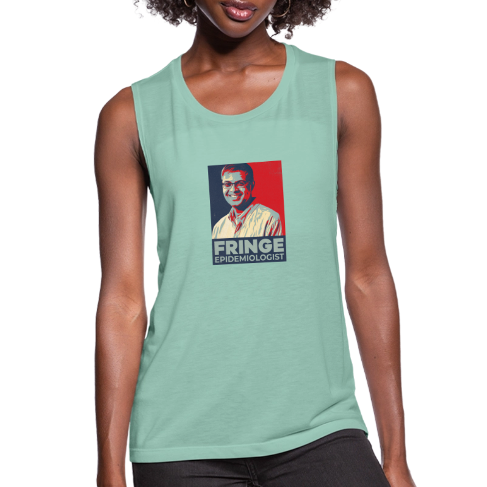Fringe Epidemiologist | Women's Muscle Tank - dusty mint blue