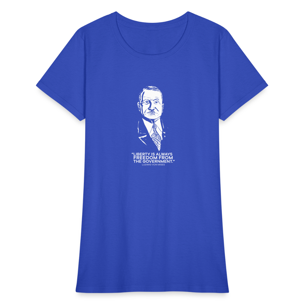 Ludwig von Mises Quote | Women's Tee - royal blue