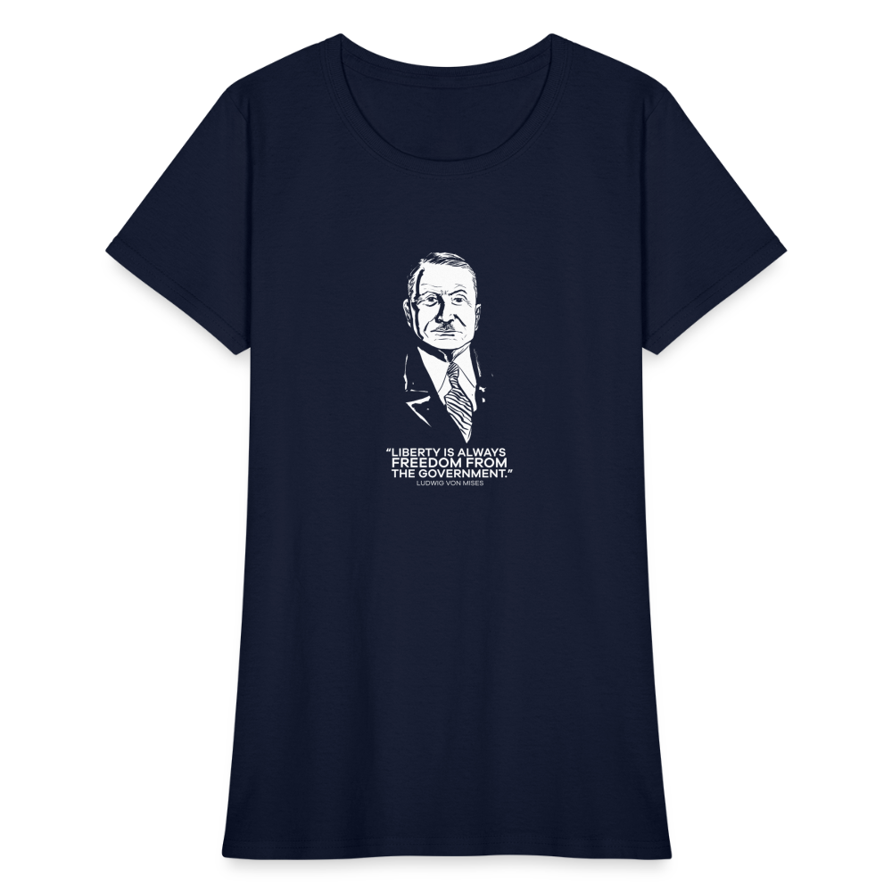 Ludwig von Mises Quote | Women's Tee - navy