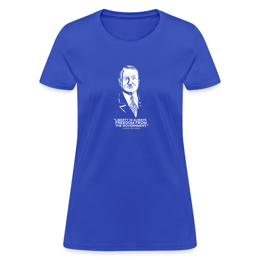 Ludwig von Mises Quote | Women's Tee - royal blue