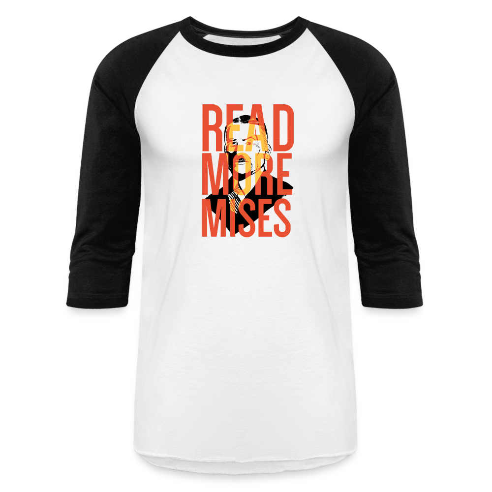 Read More Mises | Baseball Tee - white/black