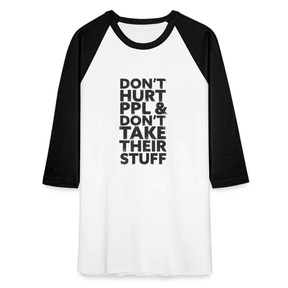 Don't Hurt People | Baseball Tee - white/black