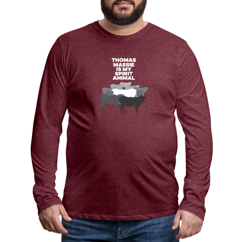 Thomas Massie Is My Spirit Animal | Men's Long Sleeve Tee - heather burgundy