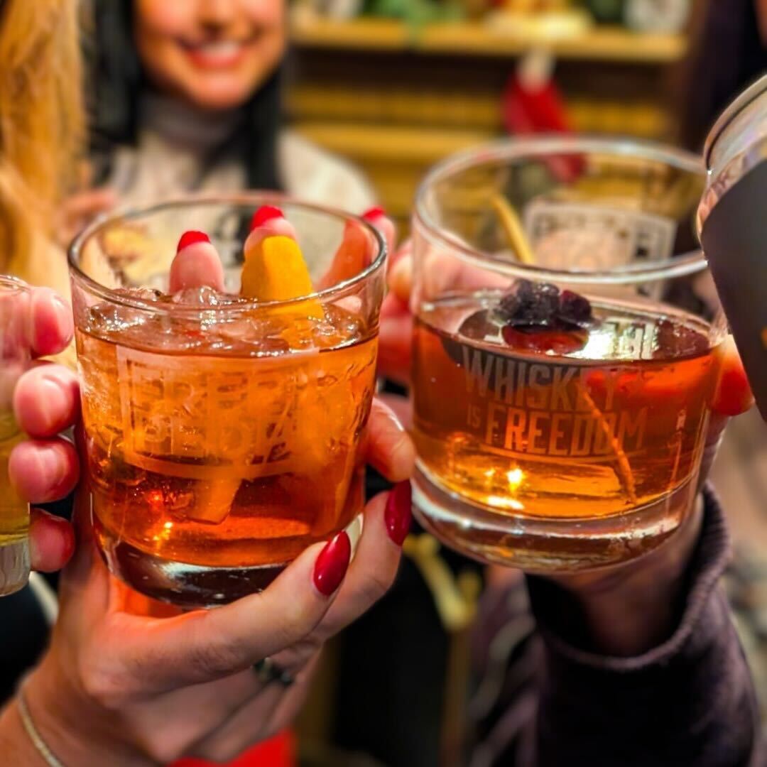 Whiskey is Freedom Rocks Glass