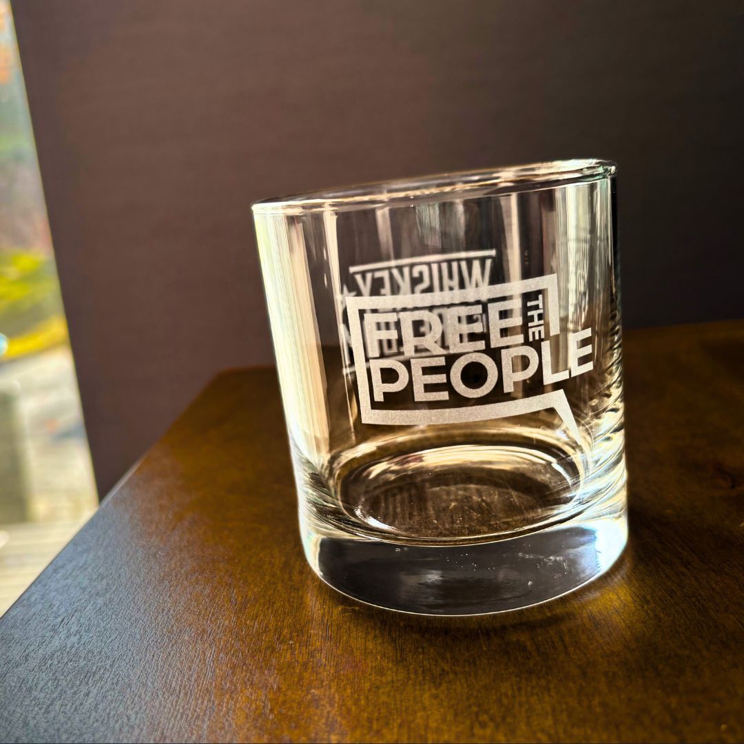 Whiskey is Freedom Rocks Glass
