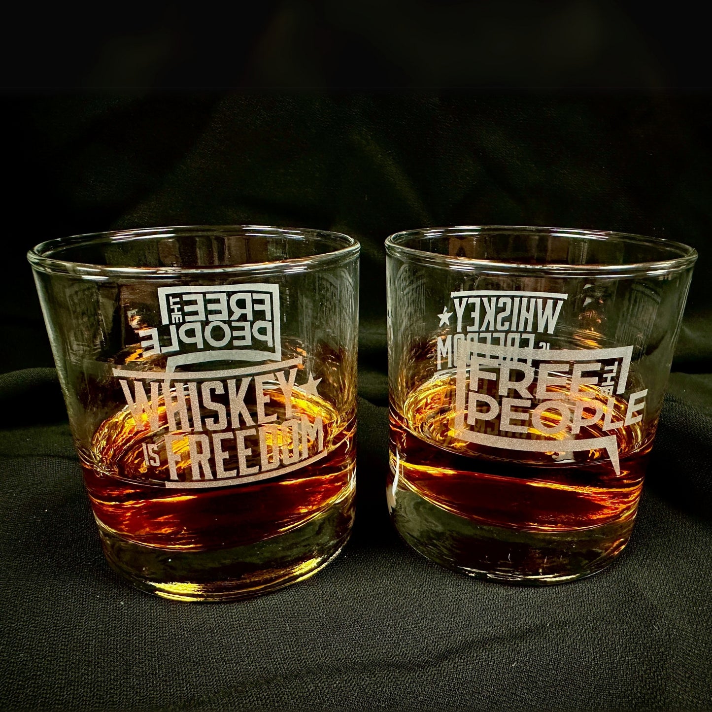 Whiskey is Freedom Rocks Glass