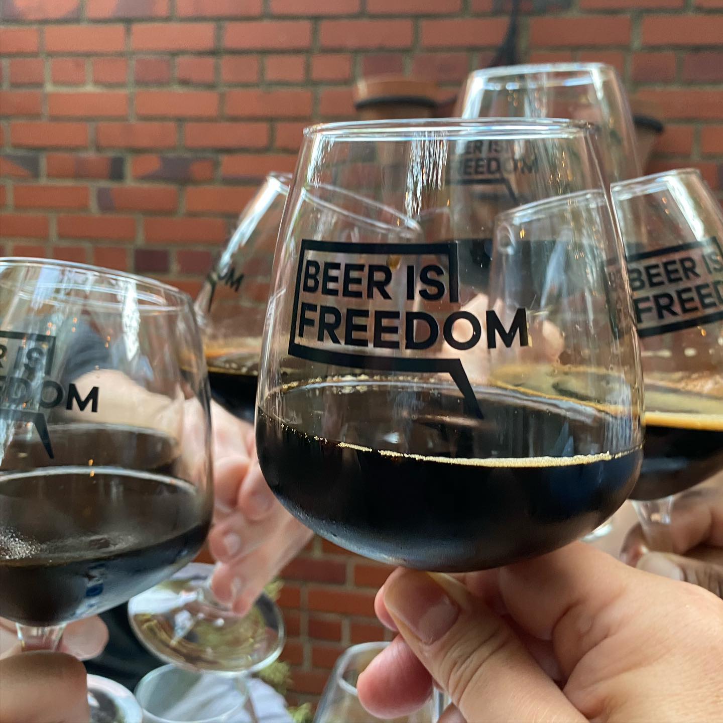Beer is Freedom Wine Glass