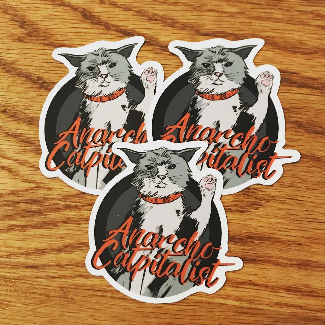 Anarcho-Catpitalist Sticker