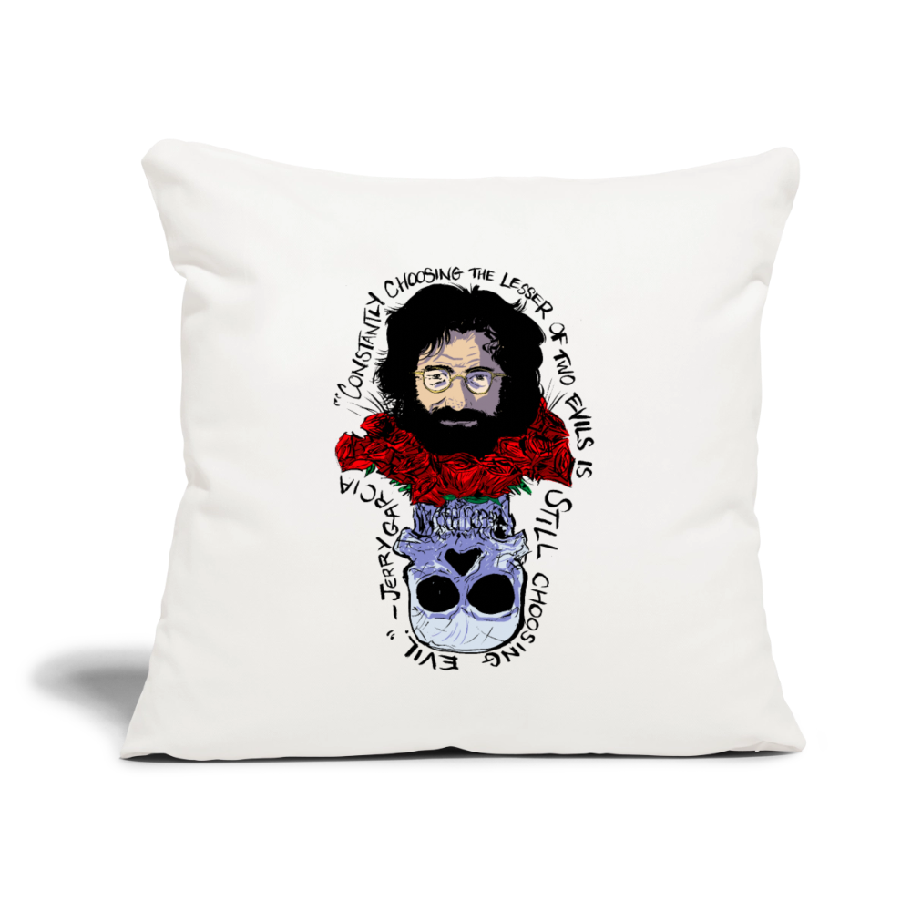 Jerry Garcia | Throw Pillow Cover - natural white