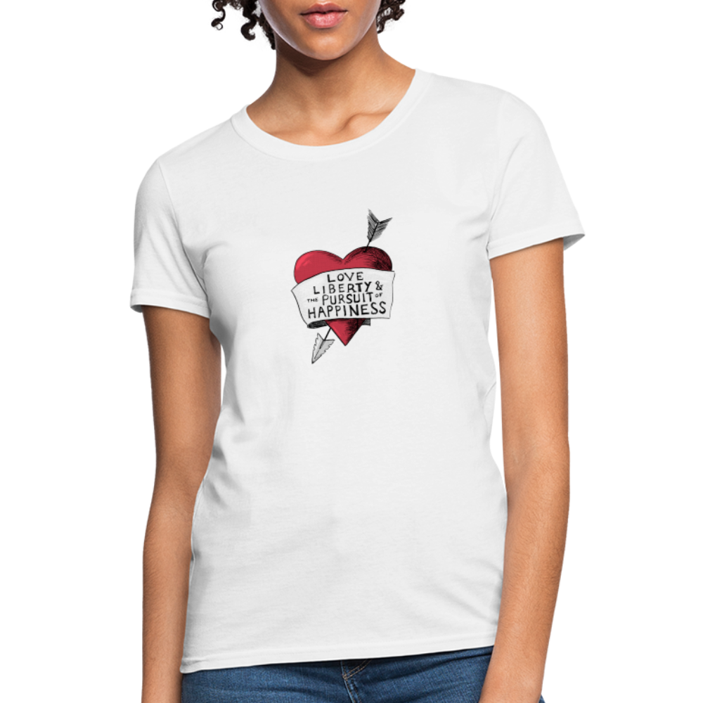 Love, Liberty | Women's Tee - white