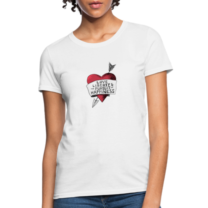 Love, Liberty | Women's Tee - white