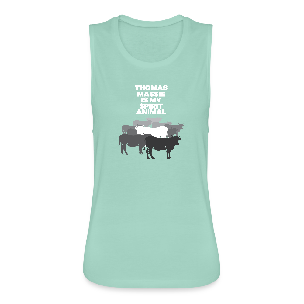 Thomas Massie Is My Spirit Animal | Women's Muscle Tank - dusty mint blue