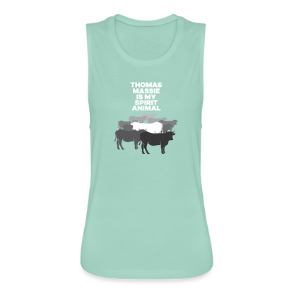Thomas Massie Is My Spirit Animal | Women's Muscle Tank - dusty mint blue